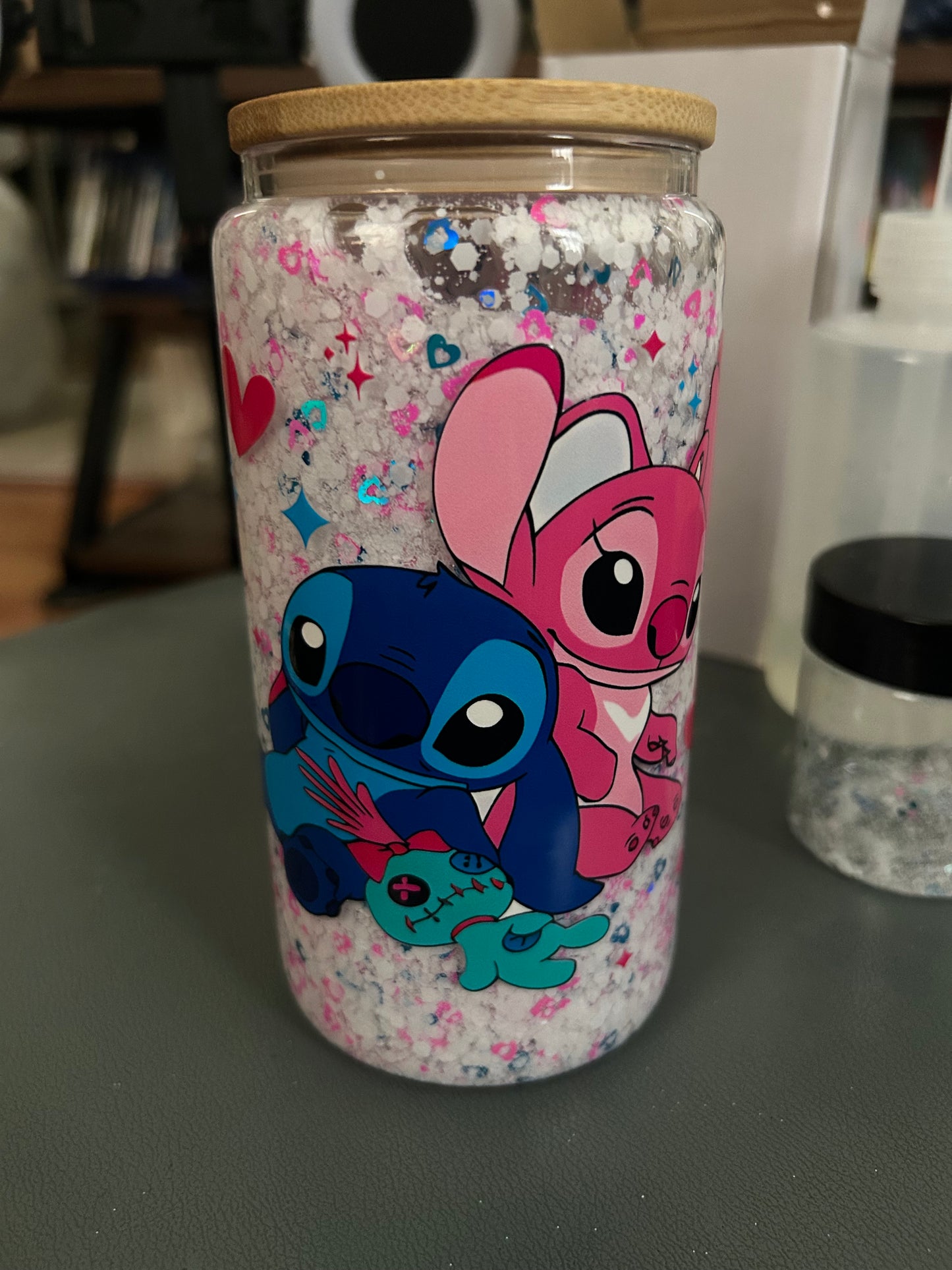 Snow globe w/ jelly lid