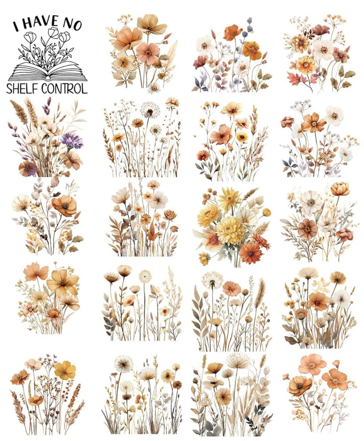 BOHO Fall Flowers decal (assorted)